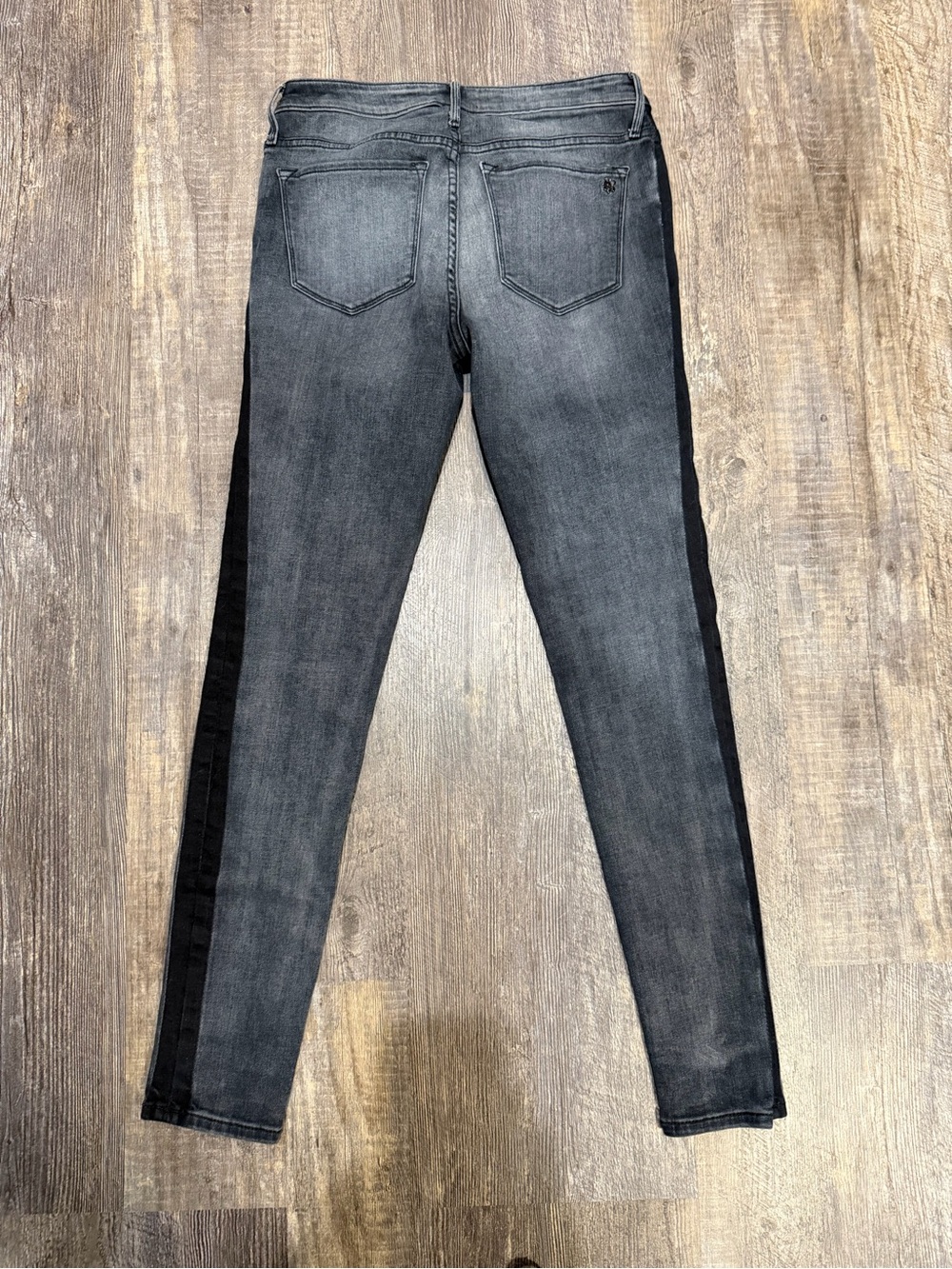 Black Orchid Denim JUDE Charcoal Skinny Jeans with Black Side Stripe